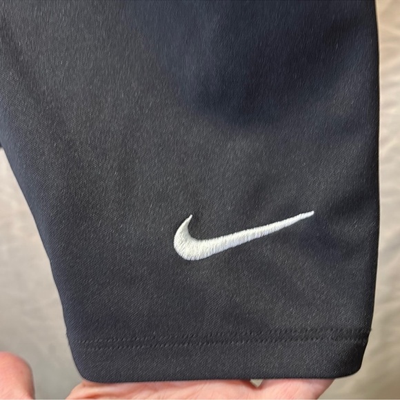 Nike Kids Black Shorts with White Swoosh - Picture 3 of 4